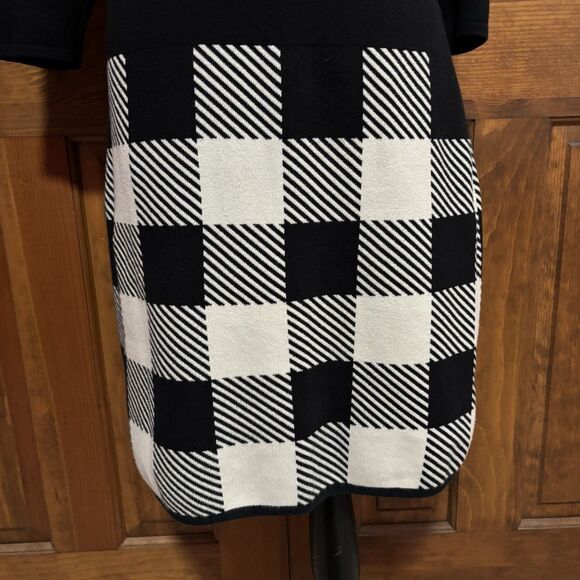 Lauren Ralph Lauren Black and White Long Sleeve Dress - Picture 3 of 12